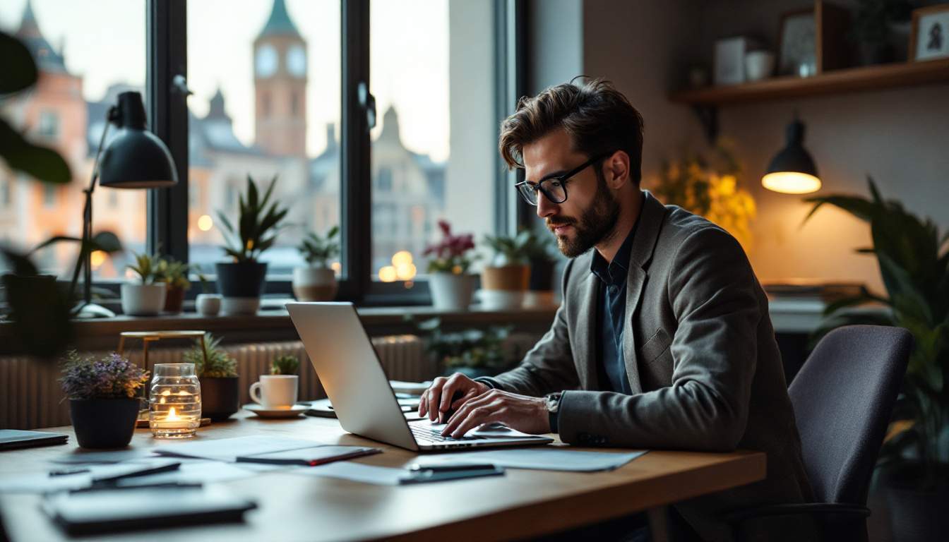 seo trabajando en un portatil