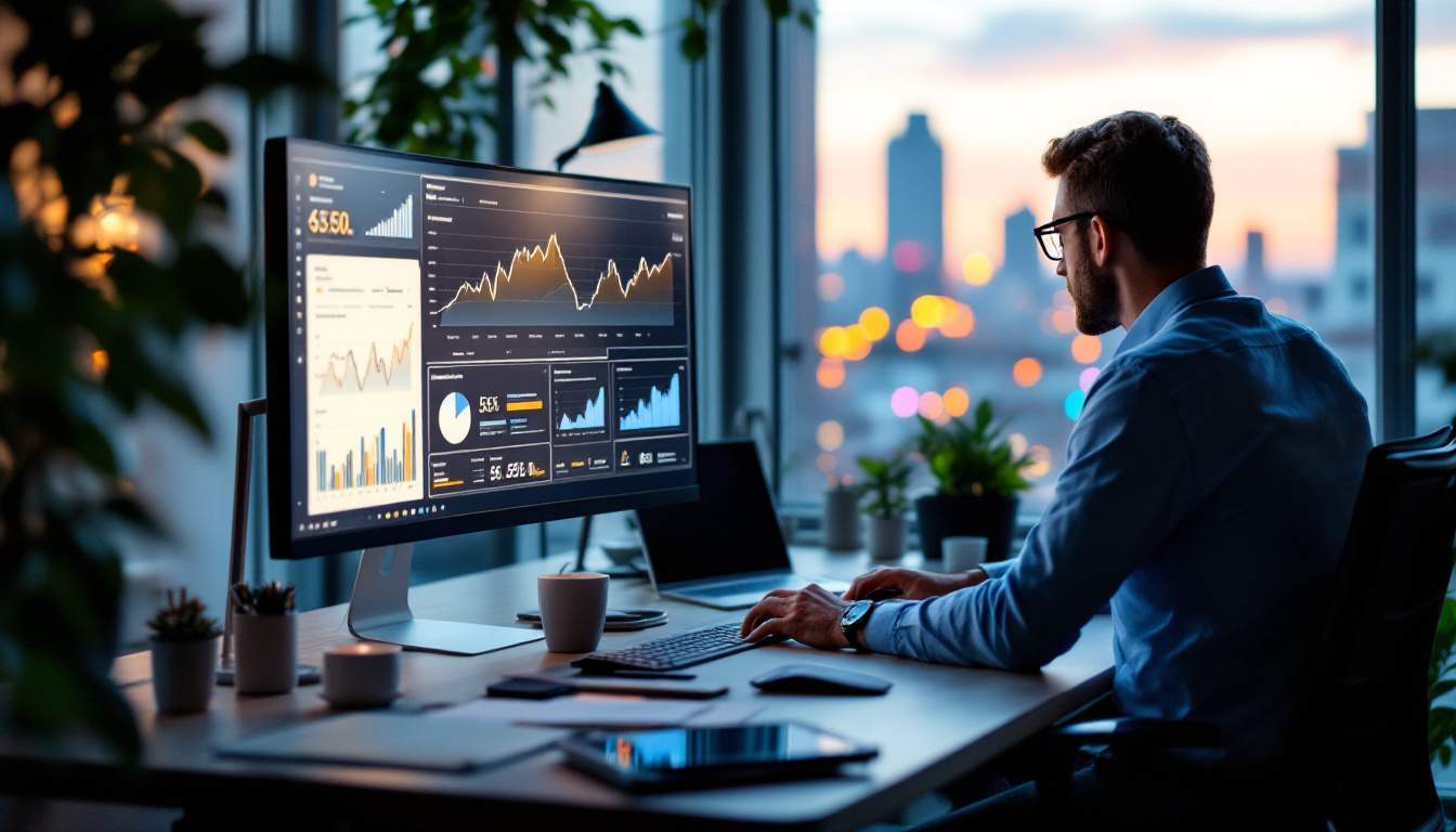 seo trabajando en una pantalla grande