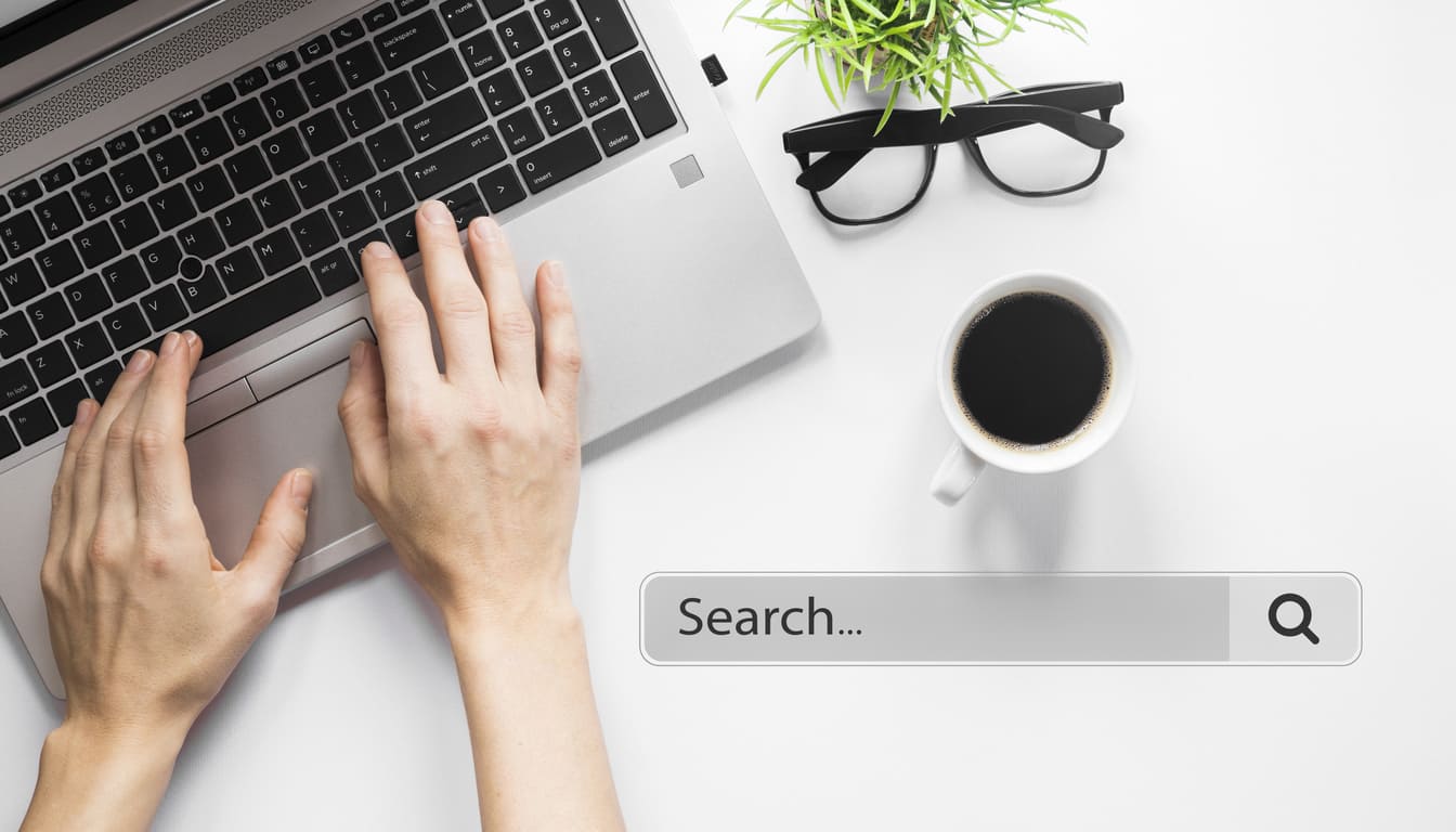 concepto busqueda con barra search