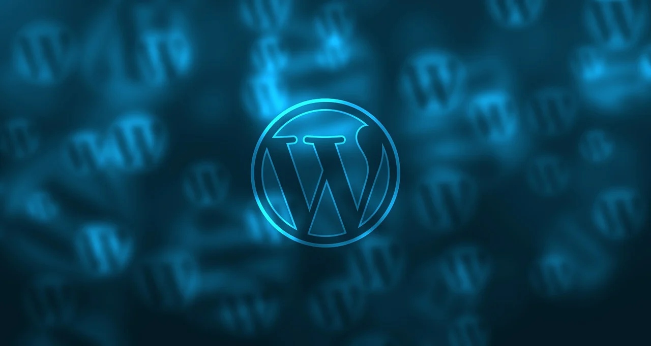 simbolo de wordpress en azul